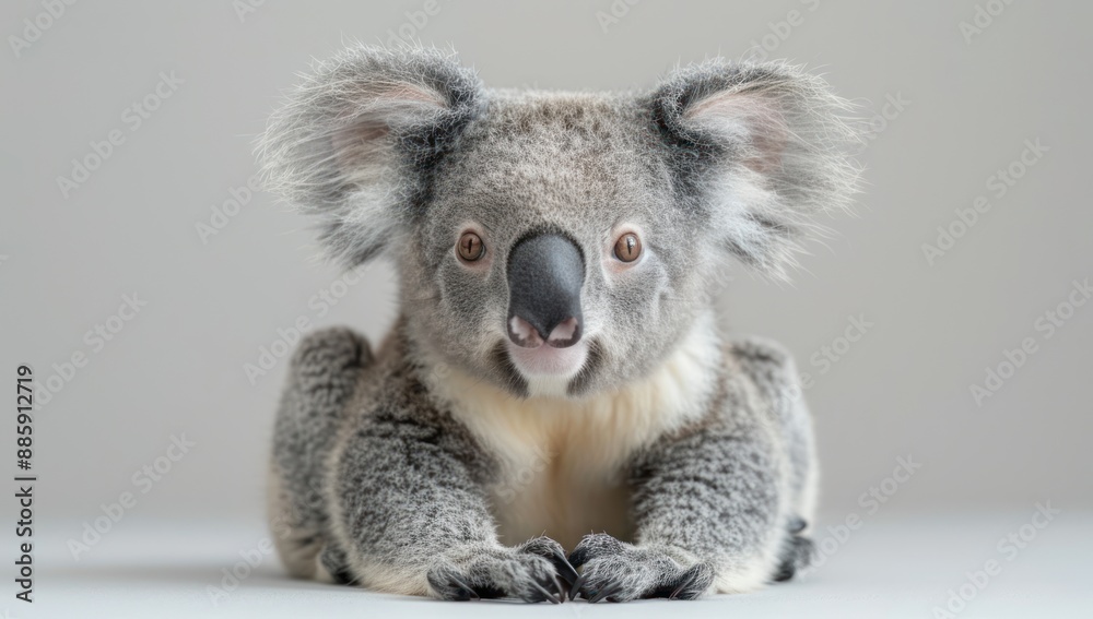 Koala Bear Portrait: Close Up of a Fluffy Friend. Koala Bear Portrait: Close Up of a Fluffy Friend.