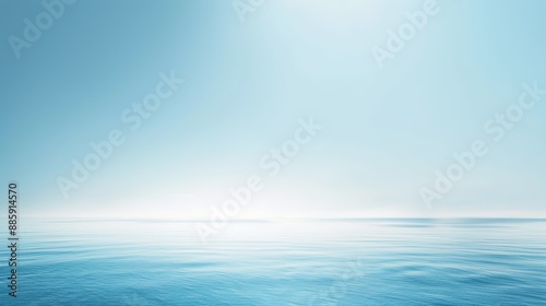  Soft Blue Abstract Background with Gentle Sunlight and Light Blue Sky Featuring White Clouds, Perfect for Design, Banner, or Wallpaper Templates 