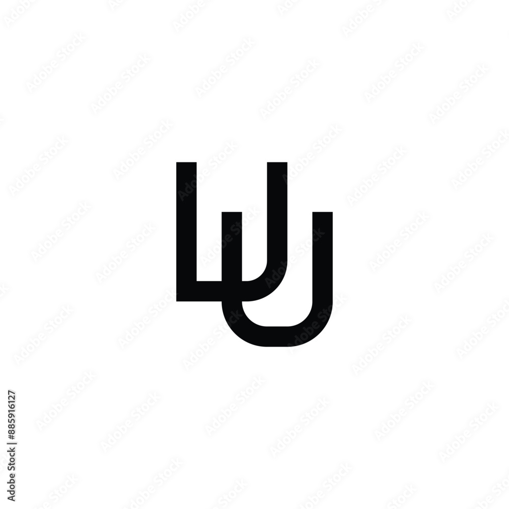 WU or UW logo and icon design WU or UW logo and icon design