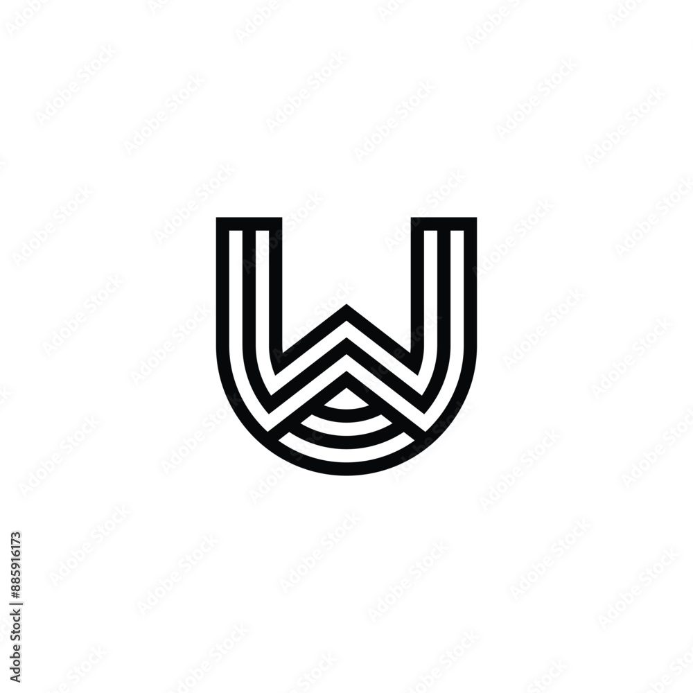 UW, WU, W AND U Abstract initial monogram letter alphabet logo design UW, WU, W AND U Abstract initial monogram letter alphabet logo design