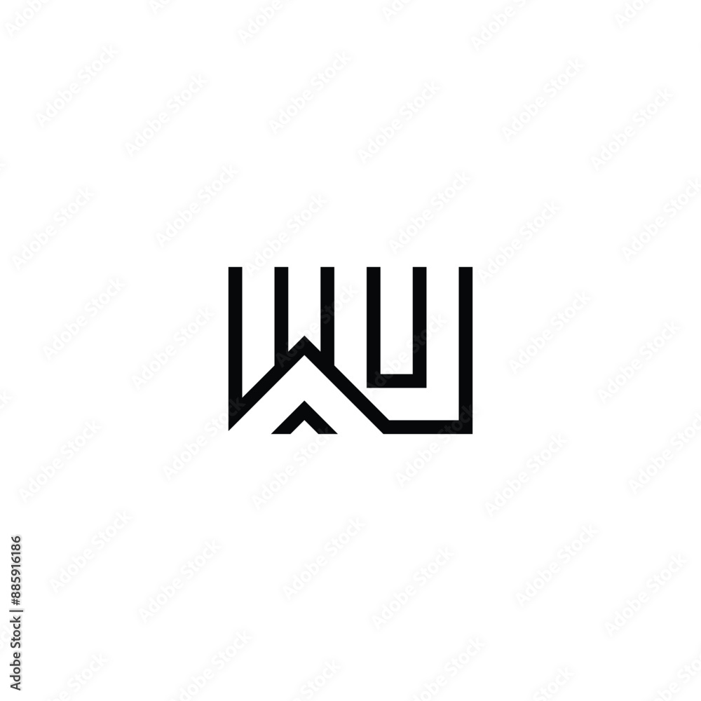 UW, WU, W AND U Abstract initial monogram letter alphabet logo design UW, WU, W AND U Abstract initial monogram letter alphabet logo design