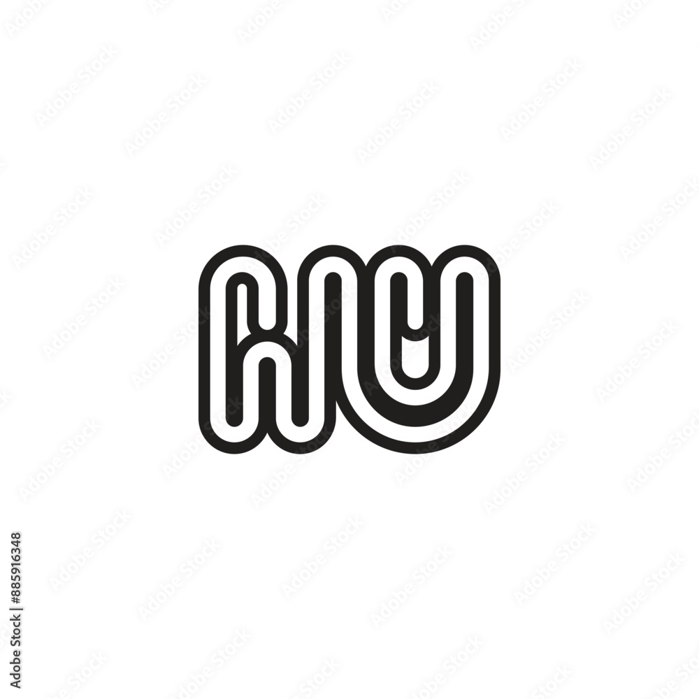 Alphabet letters Initials Monogram logo UW, WU, W and U Alphabet letters Initials Monogram logo UW, WU, W and U