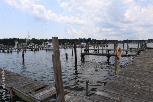 wooden pier on the lake