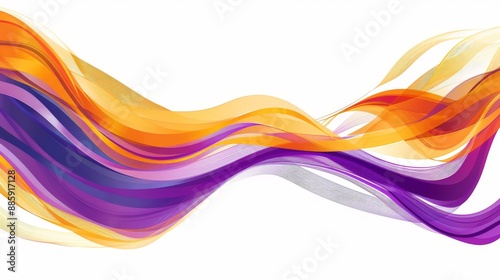 colorful wave with orange purple lines it