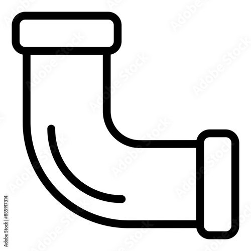 Pipe icon for air conditioning systems representing ducts and cooling connections