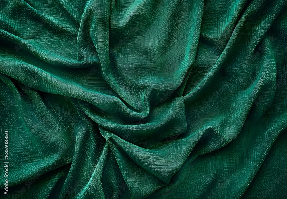 Fototapeta premium Emerald Green Fabric Texture Background