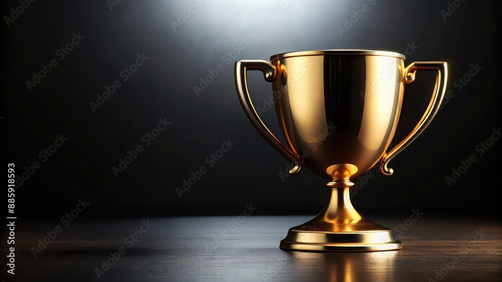 Golden cup standing out on a dark black background, gold, cup, award, trophy, winner, success, achievement, luxury Golden cup standing out on a dark black background, gold, cup, award, trophy, winner, success, achievement, luxury
