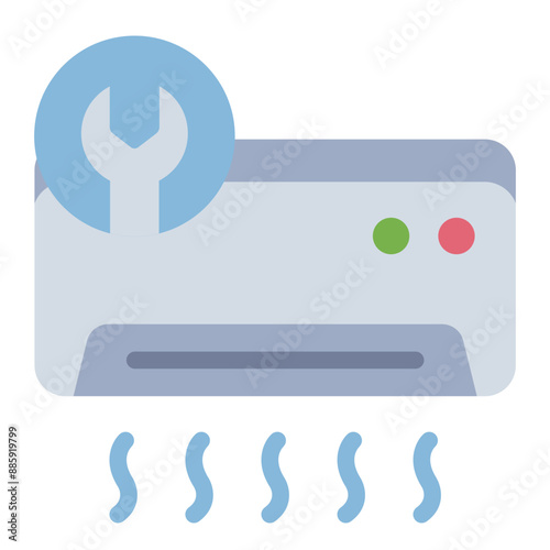 Repair air conditioner icon representing maintenance and fixing services for HVAC systems