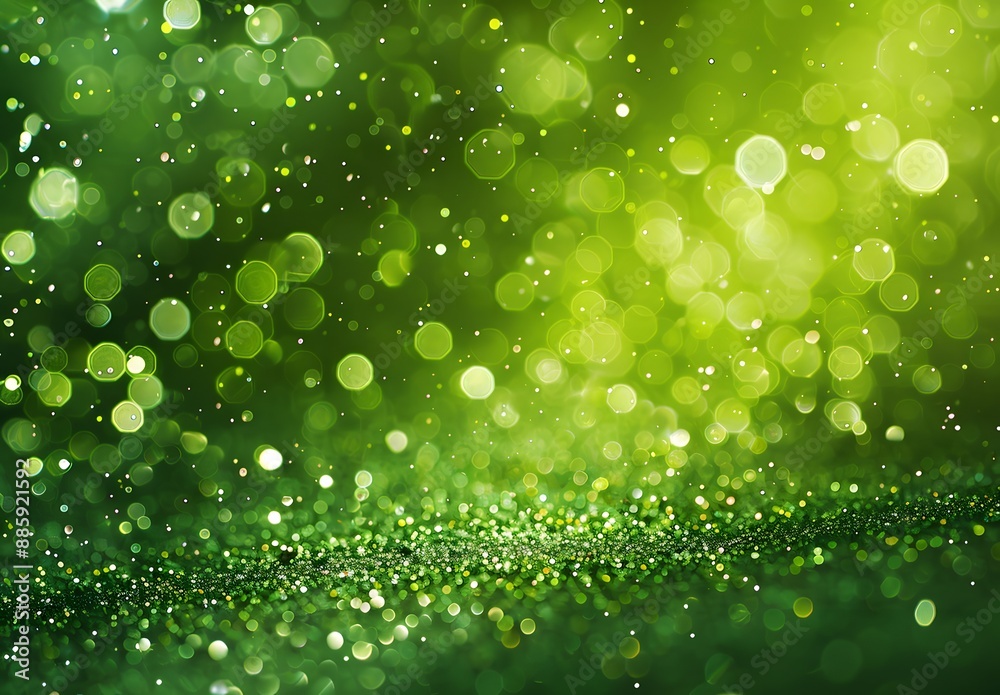 Fototapeta premium Lime Green Glitter Texture Background for Celebration