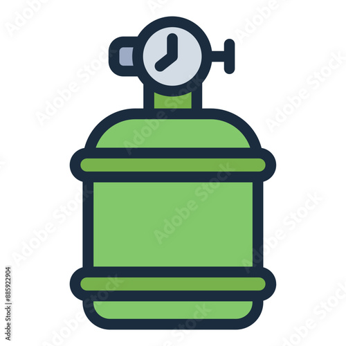 Refrigerant icon showing a key element for cooling in HVAC and air conditioning systems