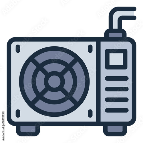 Compressor icon representing a crucial component in air conditioning and HVAC systems