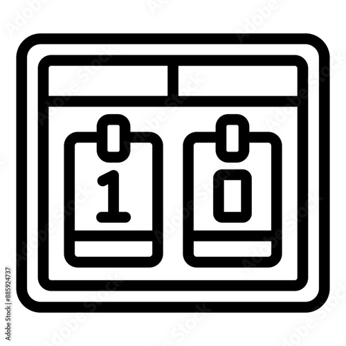 Icon of a volleyball scoreboard