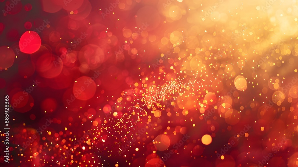 Red Gradient Background with Golden Sparkles Red Gradient Background with Golden Sparkles