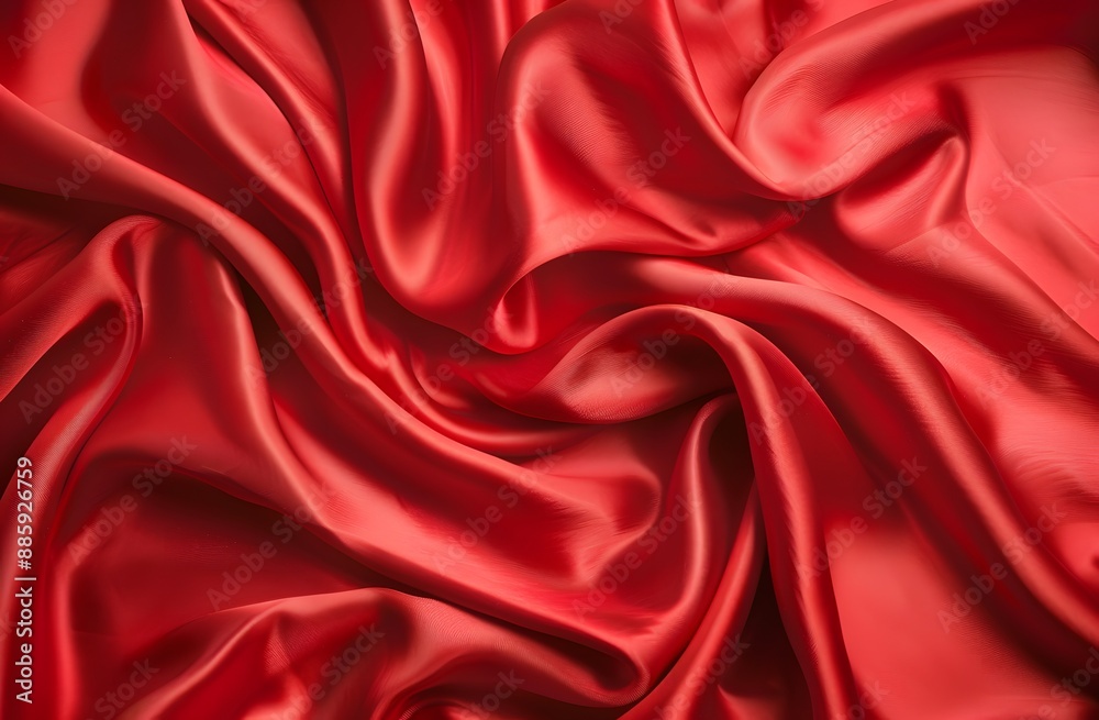Red Silk Fabric Draped Background Texture Red Silk Fabric Draped Background Texture