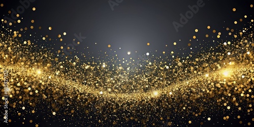 Luxurious abstract black and gold background with glitter accents, luxury, abstract, background, black, gold, glitter