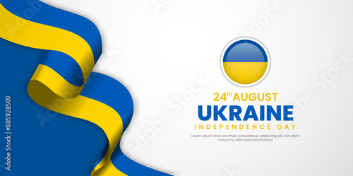 Ukraine Independence Day Vector Design Template Illustration Banner Background