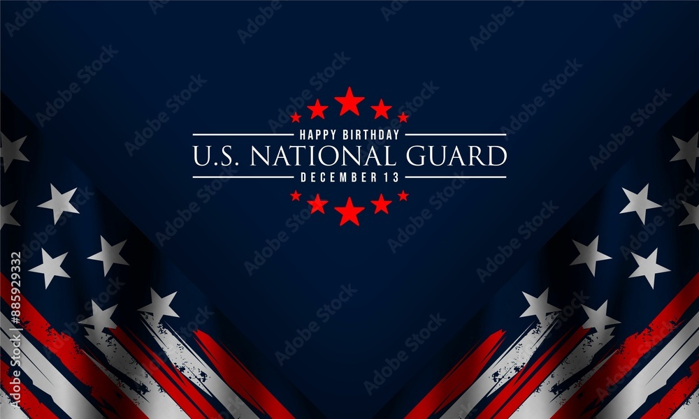 United States National Guard birthday ,December 13, to show appreciation for the U.S. national guards. Background Vector Illustration United States National Guard birthday ,December 13, to show appreciation for the U.S. national guards. Background Vector Illustration