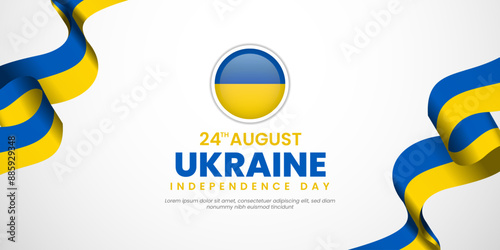 Ukraine Independence Day Vector Design Template Illustration Banner Background