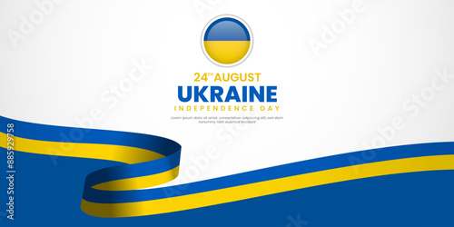 Ukraine Independence Day Vector Design Template Illustration Banner Background