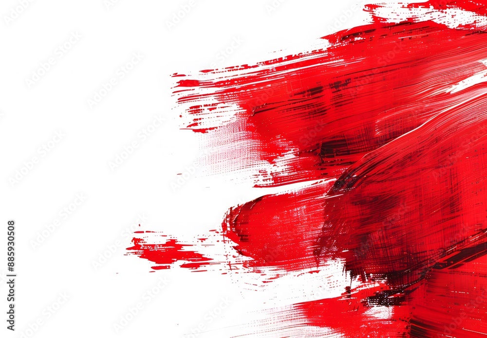 Abstract Red Brushstrokes on White Background Abstract Red Brushstrokes on White Background