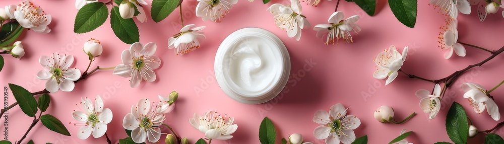 Luxurious face mask packaging with floral design, pampering skincare, indulgent beauty Luxurious face mask packaging with floral design, pampering skincare, indulgent beauty