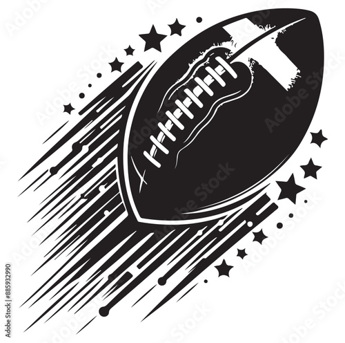 American football player vector of silhouette illustration.