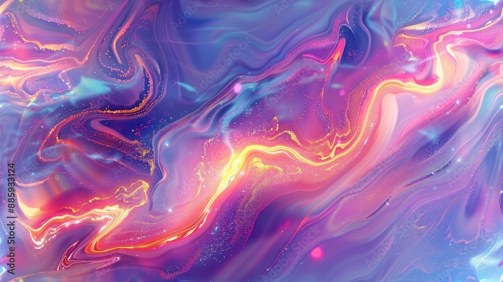 abstract Marbled ink with Holographic colors abstract Marbled ink with Holographic colors