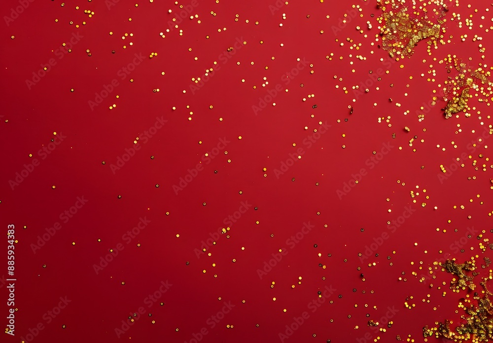 Red Paper Texture with Gold Sprinkles