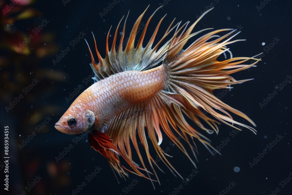 Fototapeta premium crown tail betta spiky fins