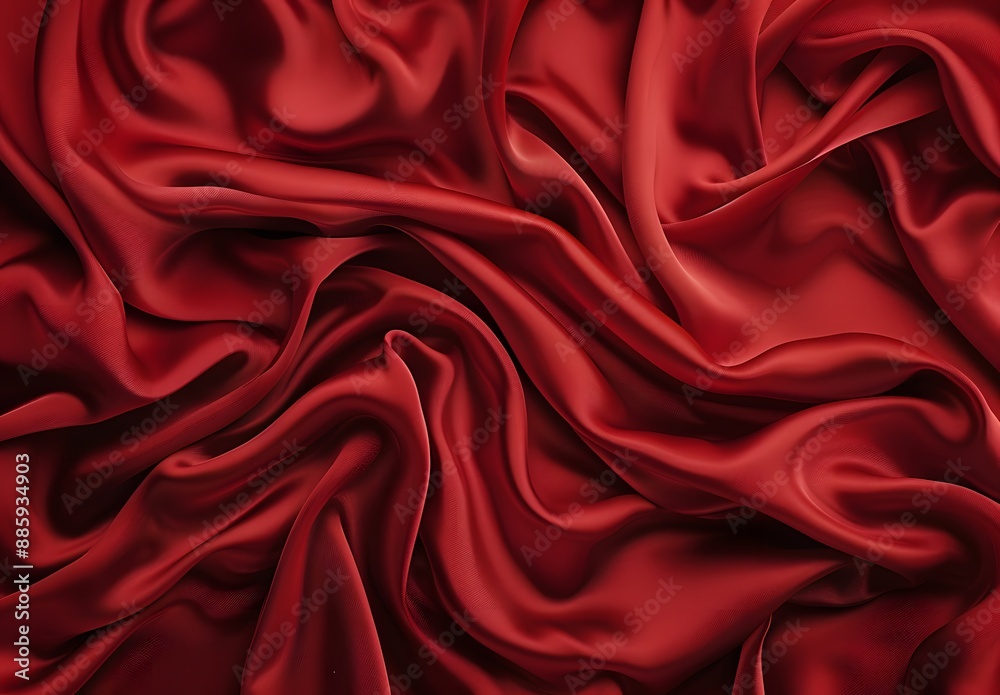 Fototapeta premium Elegant Red Satin Fabric Background