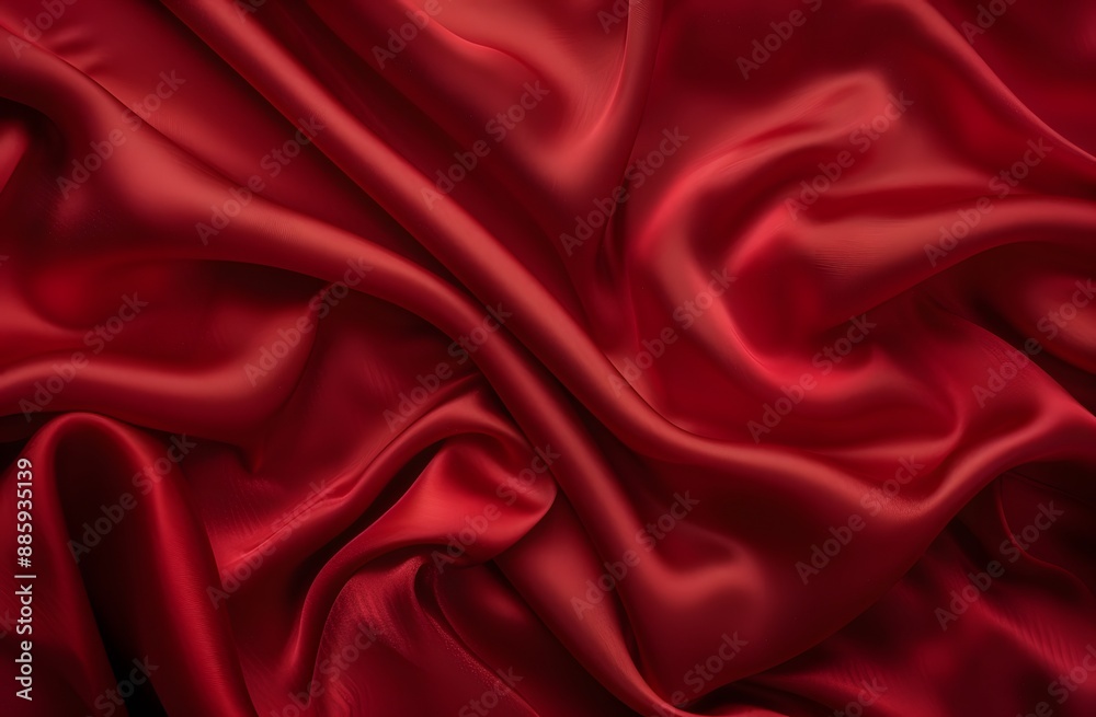 Red Silk Fabric Draped Background Red Silk Fabric Draped Background