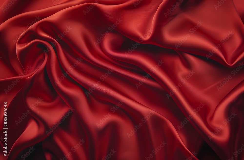Obraz premium Elegant Red Silk Fabric Background Texture