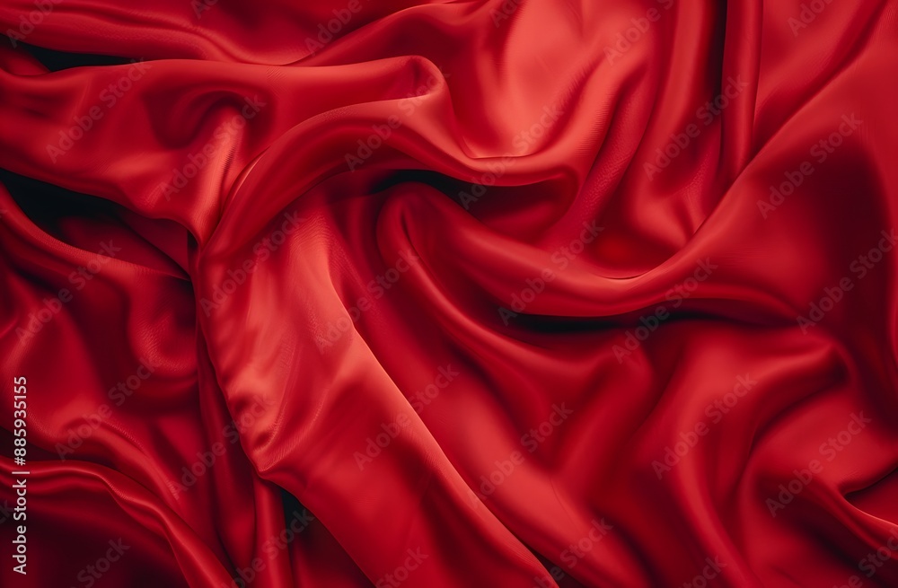 Red Silk Fabric Draped Background Red Silk Fabric Draped Background