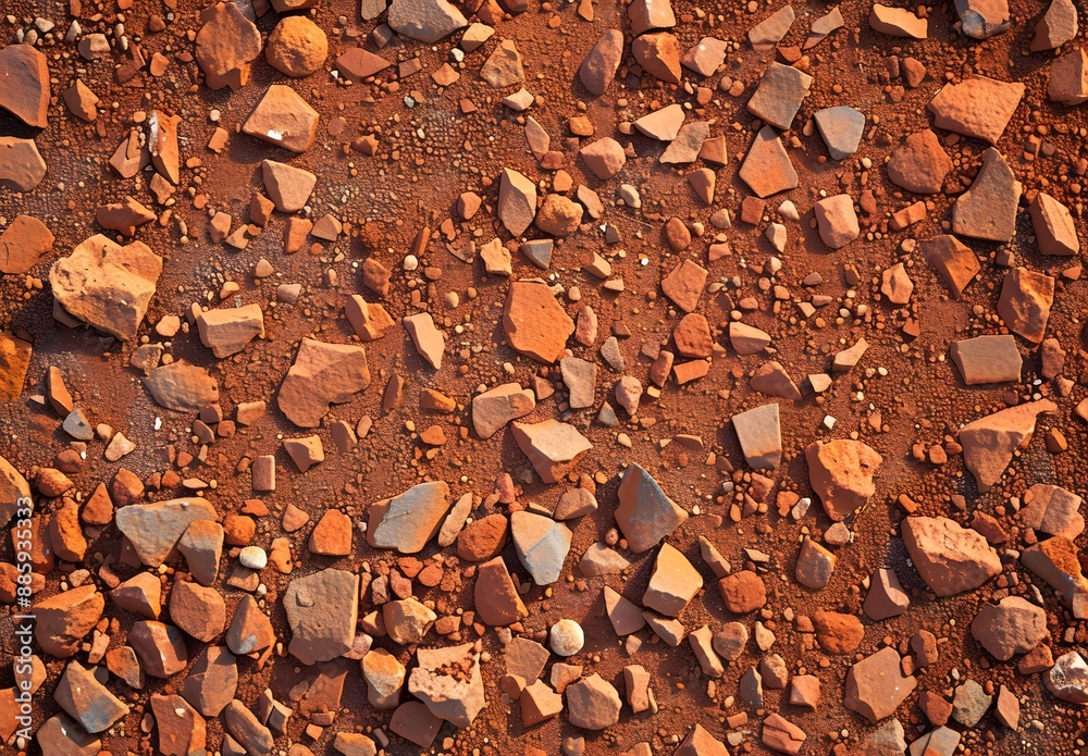 Red Soil Texture With Rocks And Pebbles Red Soil Texture With Rocks And Pebbles