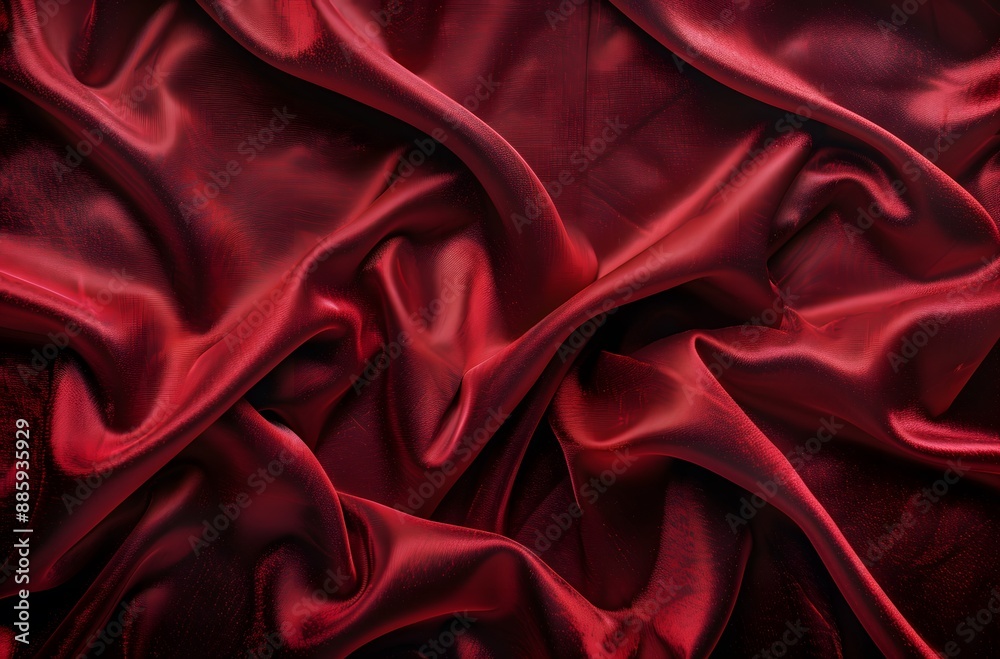 Obraz premium Elegant Red Velvet Fabric Texture Background