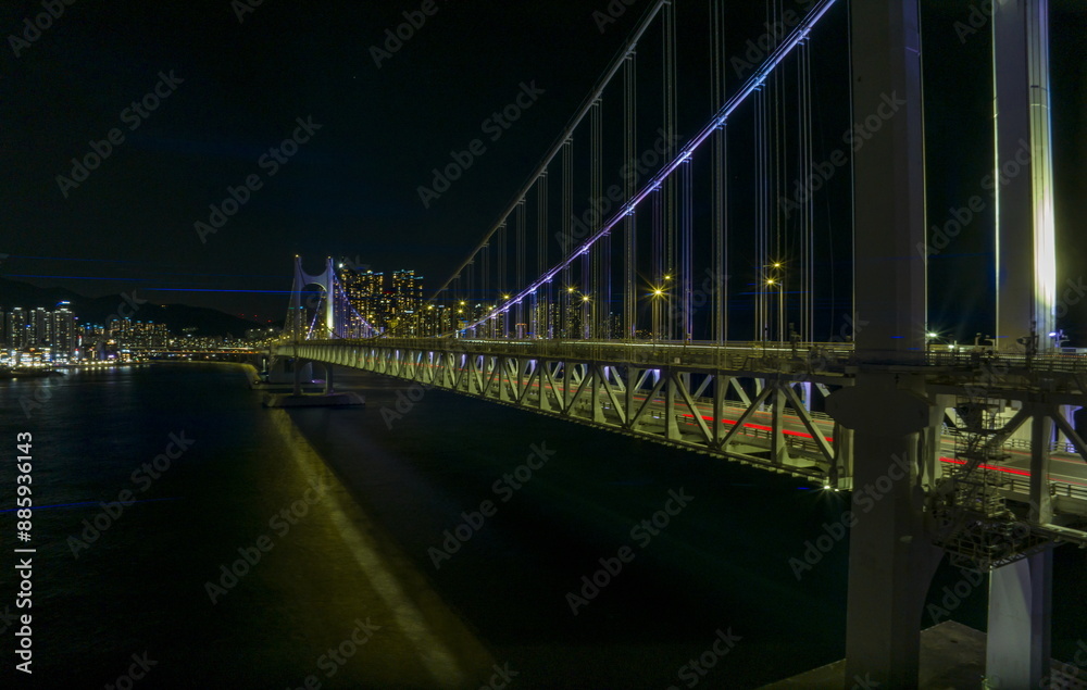 Naklejka premium Night View in Marine City