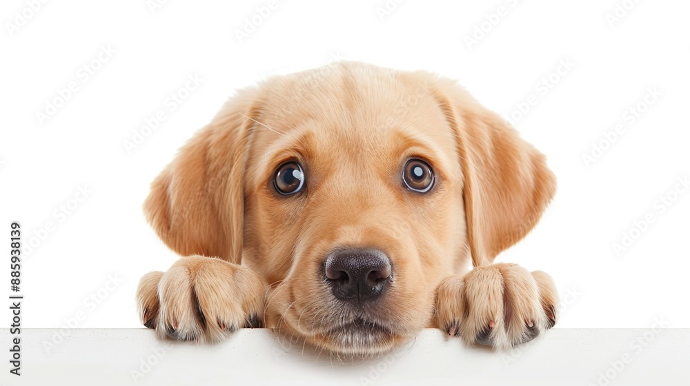 A puppy looking back, selected against a white background. A puppy looking back, selected against a white background.