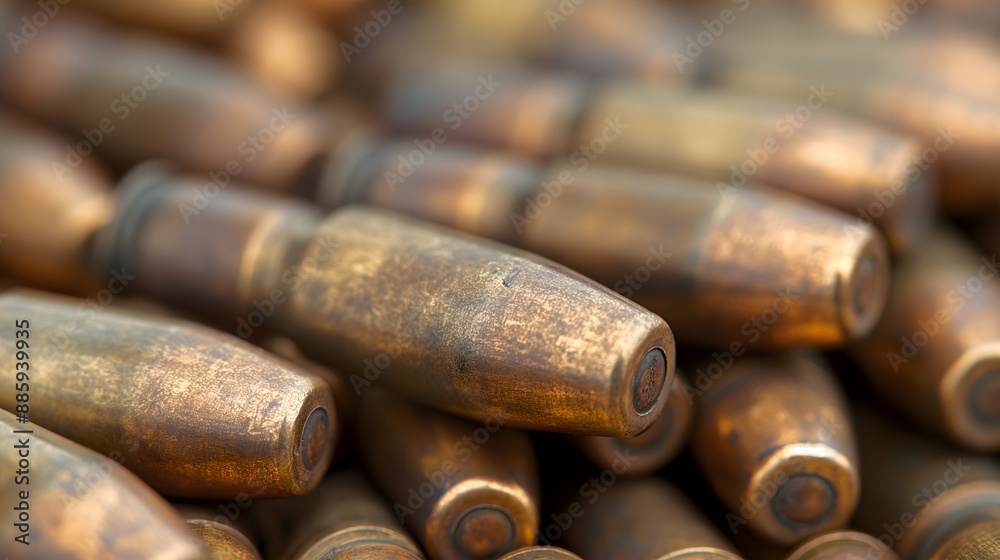 4. Close-up of lead bullets with a smooth surface 4. Close-up of lead bullets with a smooth surface