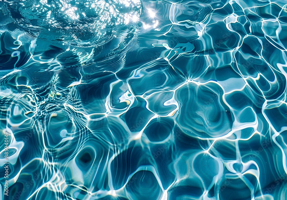Blue Water Texture With Ripples and Swirls Blue Water Texture With Ripples and Swirls