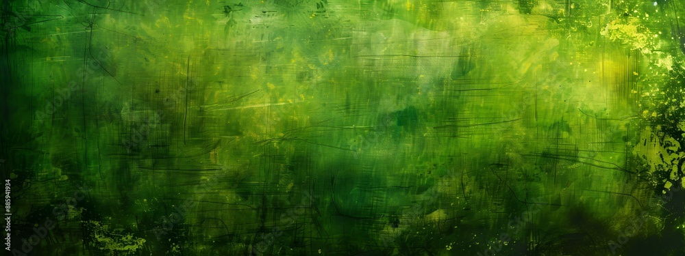Obraz premium Vibrant Green Grunge Texture Background