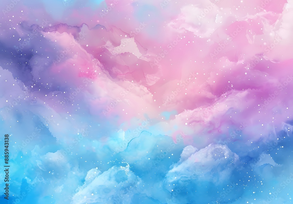 Fototapeta premium Abstract Watercolor Pastel Rainbow Sky Background