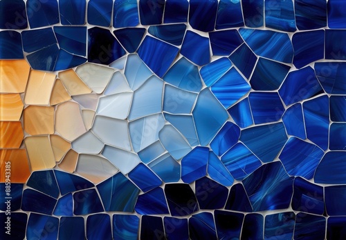 Vibrant Stained Glass Mosaic Pattern