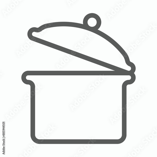 pot icon, crock vector illustration