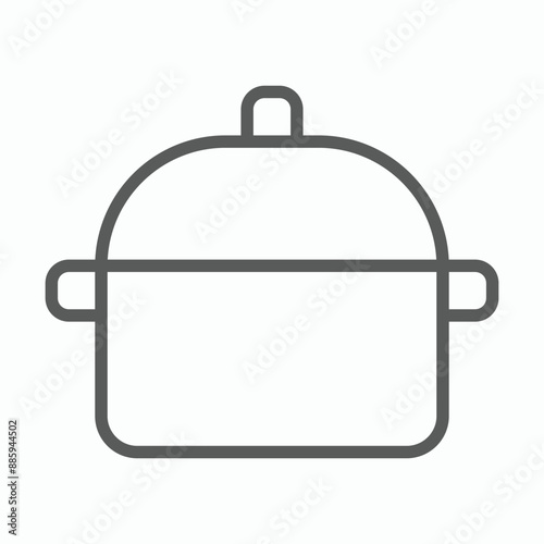 pot icon, crock vector illustration