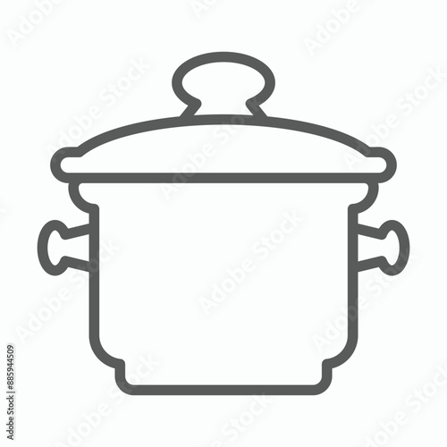 pot icon, crock vector illustration
