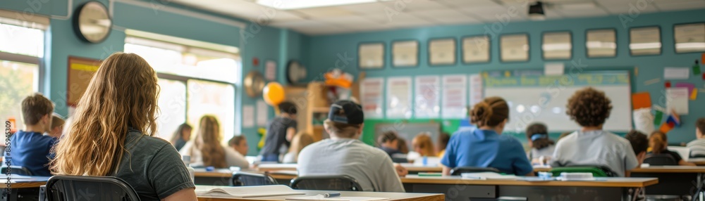 Students Learning in Modern Classroom