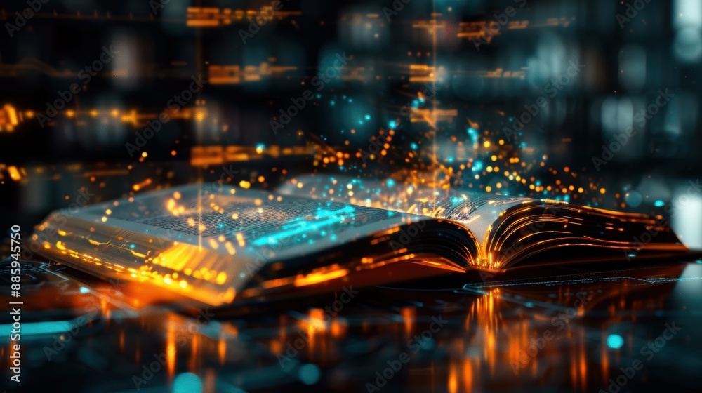 Obraz premium Magical Digital Book