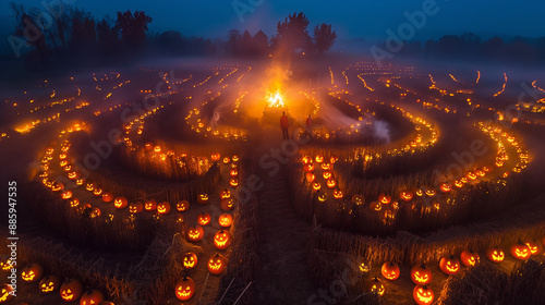 A walkway filled with Hallo...