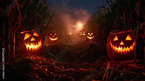 A walkway filled with Hallo...