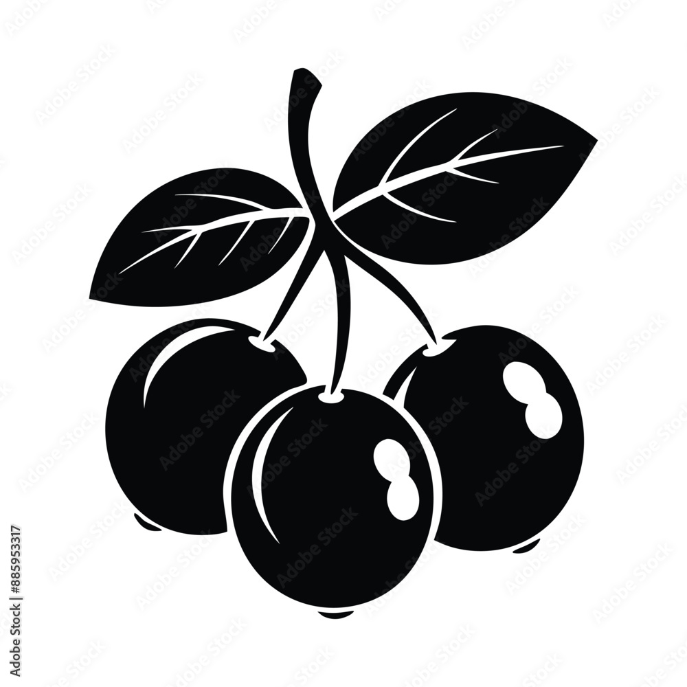 jaboticaba fruit silhouette vector design jaboticaba fruit silhouette vector design